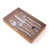Modern Cutlery Set - Silver Hostess Set - House Warming Gift - Bridal Shower Tableware - Minimalist Silverware - Luxury Flatware Gift Boxed