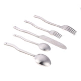 Modern Cutlery Set - Silver Hostess Set - House Warming Gift - Bridal Shower Tableware - Minimalist Silverware - Luxury Flatware Gift Boxed