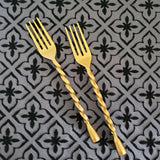 Gold Wedding Cake Forks - Custom Wedding Flatware - Engraved Wedding Forks - Bride Groom Forks - Bridal Shower - Wedding Keepsake - Gift Box
