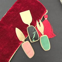 Multi-Color Resin Cheese Knife Set - Personalized Cheese Set - Gold Cheese Knives - Charcuterie Board Essentials -Stocking filler -Bride Gifts