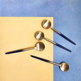 Elegant Two-Tone Gold and Blue Spoons Set