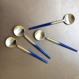 Elegant Two-Tone Gold and Blue Spoons Set