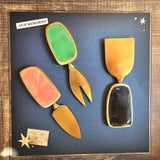 Multi-Color Resin Cheese Knife Set - Personalized Cheese Set - Gold Cheese Knives - Charcuterie Board Essentials -Stocking filler -Bride Gifts