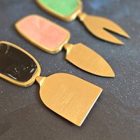 Multi-Color Resin Cheese Knife Set - Personalized Cheese Set - Gold Cheese Knives - Charcuterie Board Essentials -Stocking filler -Bride Gifts