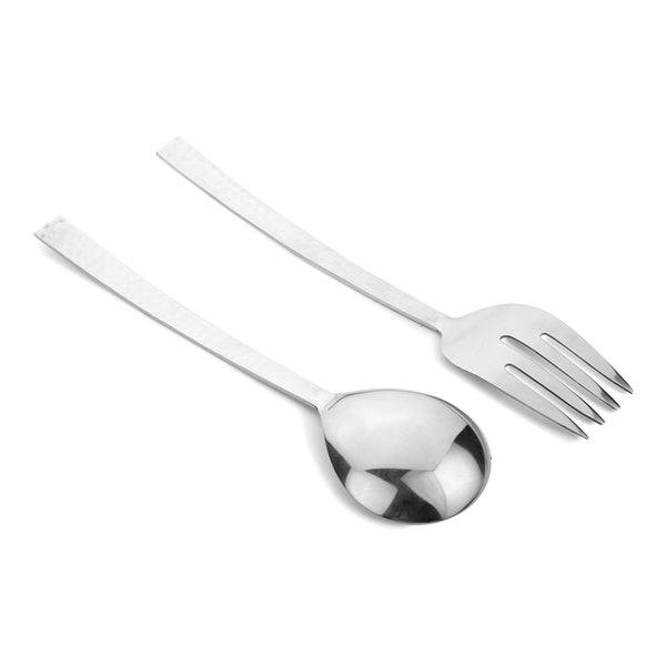 Choice 2-Piece Hollow Stainless Steel Handle Salad Serving Utensils Set