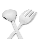 2-Piece Salad Serving Set - Salad Spoon/Fork - Artisan Handmade - Hammered Stainless Steel - Gift Boxed