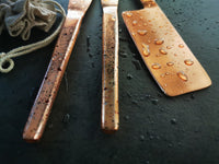 Fun Cheese Knife Set - Confetti painted handles - Rose Gold Cheese Knives - Spreader Set - Artisan Handmade - Gift Boxed