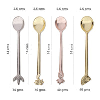 Dessert Spoon, Tea Spoon, Coffee Spoon, Ice-Cream Spoon  - Tropical Fruit Multi Color Handles - Artisan Handmade - Gift Boxed