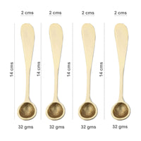 Personalized Sea-Shell Shape Cheese Knives Set - 4 piece Gold Spreader Set - Butter Knives - Rustic Spreader Knives - Handmade - Gift Boxed