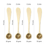 Personalized Sea-Shell Shape Cheese Knives Set - 4 piece Gold Spreader Set - Butter Knives - Rustic Spreader Knives - Handmade - Gift Boxed