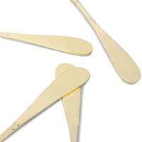 Personalized Sea-Shell Shape Cheese Knives Set - 4 piece Gold Spreader Set - Butter Knives - Rustic Spreader Knives - Handmade - Gift Boxed