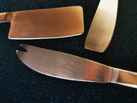 Fun Cheese Knife Set - Confetti painted handles - Rose Gold Cheese Knives - Spreader Set - Artisan Handmade - Gift Boxed