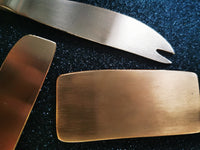 Fun Cheese Knife Set - Confetti painted handles - Rose Gold Cheese Knives - Spreader Set - Artisan Handmade - Gift Boxed