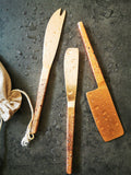 Fun Cheese Knife Set - Confetti painted handles - Rose Gold Cheese Knives - Spreader Set - Artisan Handmade - Gift Boxed