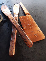 Fun Cheese Knife Set - Confetti painted handles - Rose Gold Cheese Knives - Spreader Set - Artisan Handmade - Gift Boxed