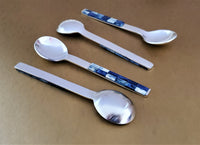 Dessert Spoon, Tea Spoon, Coffee Spoon, Ice-Cream Spoon  - Dyed Bone Inlay work on Handles - Artisan Handmade - Gift Boxed