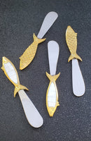 Marble Charcuterie Board - Serving Platter with Abalone shell and Mother-of-pearl inlay - Brass Cheese Knives with Mother Of Pearl