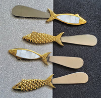 Marble Charcuterie Board - Serving Platter with Abalone shell and Mother-of-pearl inlay - Brass Cheese Knives with Mother Of Pearl