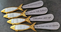 Marble Charcuterie Board - Serving Platter with Abalone shell and Mother-of-pearl inlay - Brass Cheese Knives with Mother Of Pearl