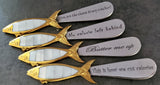Marble Charcuterie Board - Serving Platter with Abalone shell and Mother-of-pearl inlay - Brass Cheese Knives with Mother Of Pearl