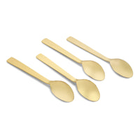 Cute Dessert Spoon - Hand painted Sweet Treat Ice Cream Spoon Set - Artisan Handmade - Gold Ice Cream Spoons - Gift Boxed