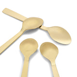 Cute Dessert Spoon - Hand painted Sweet Treat Ice Cream Spoon Set - Artisan Handmade - Gold Ice Cream Spoons - Gift Boxed