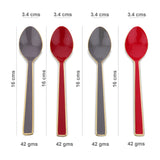 Cute Dessert Spoon - Hand painted Sweet Treat Ice Cream Spoon Set - Artisan Handmade - Gold Ice Cream Spoons - Gift Boxed