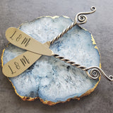 Personalized Twisted Handles Cheese Knives Set - Laser Engraved Handmade Spreader Knives - Rustic finish handles - Gift Boxed