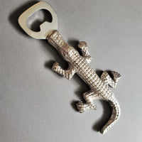 Alligator Bottle Opener - Aluminum Bottle Opener - Silver Bottle Opener - Unique Bottle Opener