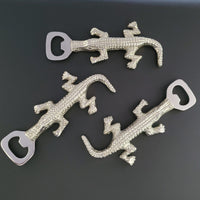 Alligator Bottle Opener - Aluminum Bottle Opener - Silver Bottle Opener - Unique Bottle Opener