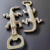 Alligator Bottle Opener - Aluminum Bottle Opener - Silver Bottle Opener - Unique Bottle Opener