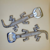 Alligator Bottle Opener - Aluminum Bottle Opener - Silver Bottle Opener - Unique Bottle Opener