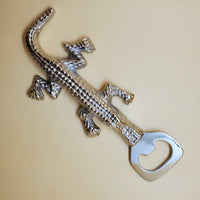 Alligator Bottle Opener - Aluminum Bottle Opener - Silver Bottle Opener - Unique Bottle Opener