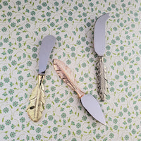 Multi-Color Cheese Knife Set - Feather pattern handles - Small Cheese Knives - Charcuterie Tools - Custom Housewarming Gift - Christmas Gift