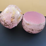 Pink Jewelry Bowl - Hammered Iron Serving Bowl - Bowl for Nuts - Trinket Bowl - Gold Ornament Bowl  - Ring Dishes - Blue and Pink Bowls