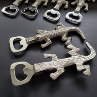 Alligator Bottle Opener - Aluminum Bottle Opener - Silver Bottle Opener - Unique Bottle Opener