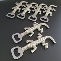 Alligator Bottle Opener - Aluminum Bottle Opener - Silver Bottle Opener - Unique Bottle Opener