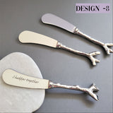 Chedder Together - Personalized Spreader - Custom Butter Knife - Wedding Favors - Cheese Spreaders - Rustic Spreaders - 2 spreaders set