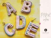 A, B C, D & E - Initial Ornament with Monogram - First Christmas Ornament -  Personalized Stocking Stuffer - Embroidered Letter ornament