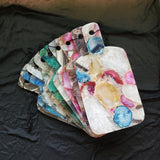 Personalized Charcuterie Board with Handle - Agate Cheese Board -  Appetizer Board - Bridal Shower Gift - Decorative Trays - Amethyst Tray