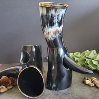Personalized Viking Drinking Horn - Large Horn Mugs Decor - Large Viking Tankard - Custom Buffalo Horn with stand for drinks - 22-26 oz