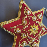 Christmas Star Decoration - 4 assorted Tree Decorations - Quilted Christmas Ornament -  Personalized Stocking Stuffer - Star Felt Ornaments
