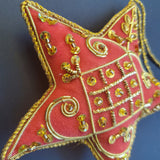 Christmas Star Decoration - 4 assorted Tree Decorations - Quilted Christmas Ornament -  Personalized Stocking Stuffer - Star Felt Ornaments