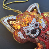 Christmas Decoration Fox - Intricate Tree Decorations - Quilted Christmas Ornament -  Personalized Stocking Stuffer - Animal Felt Ornaments