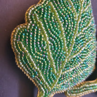Christmas Decoration Green Leaf - Intricate Tree Decorations - Quilted Christmas Ornament -  Personalized Stocking Stuffer - Plant Ornament