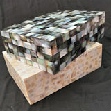 Luxurious Mother of Pearl Jewelry Box - Jewelry Storage - Jewelry Organizer - Wood Jewelry Box - Black Mother of Pearl Trinket Box