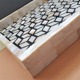 Mother of Pearl Tray - Farmhouse Coffee Table Tray - Vintage perfume tray - Pearl Decorative Tray - Large Trinket Tray - Ottoman Tray