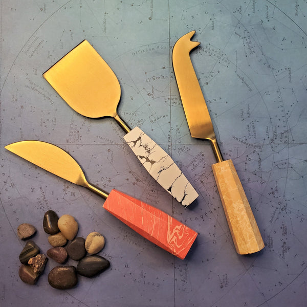 Multi Color Cheese Knife Set - Personalized Charcuterie Knives Set-  Housewarming Gift  - Bridal Shower Gift- Wedding Gift - Christmas Gifts