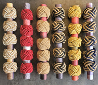6 Jute Napkin Rings -  Classic Napkin Holders - Red Silk Napkin Ring - Jute Napkin Holder - Rustic Napkin Rings - Twine Burlap Napkin Ring