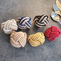 6 Jute Napkin Rings -  Classic Napkin Holders - Red Silk Napkin Ring - Jute Napkin Holder - Rustic Napkin Rings - Twine Burlap Napkin Ring